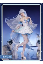 1/3 Delusion Genshin Impact Kamisato Ayaka White Dress Outfit Cosplay Costume